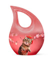 10-inch Cat-themed Cross Drop memorial Cat Urn 