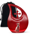 10-inch Cross Drop Cat Memorial Urn 