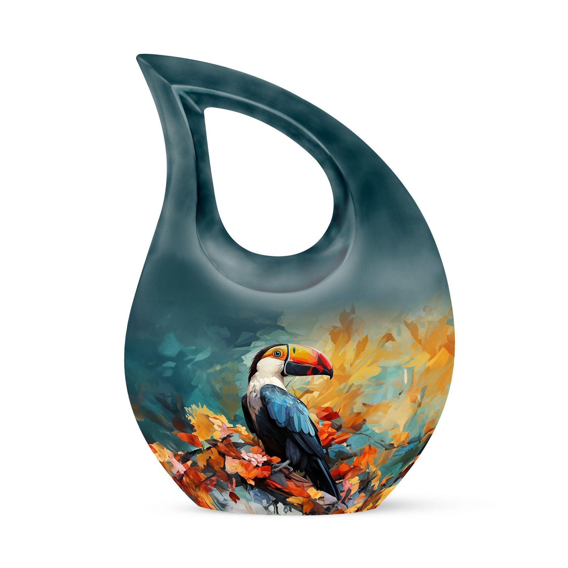 10 inch Aluminium Puffin Bird Urn 