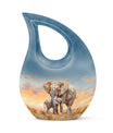 10-inch Elephant Family Urn