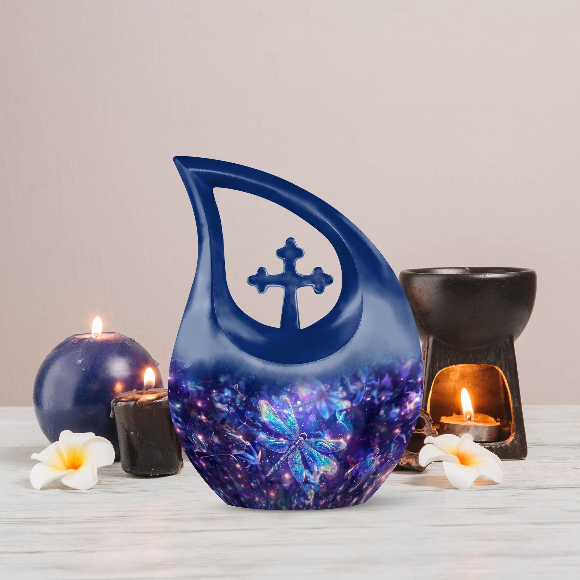 10-inch Cosmic Dragonfly Urn 