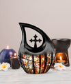 10-inch stained glass urn