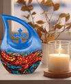 10-inch Stained Glass Urn 