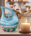 10-inch Lotus Urn in Cross Drop Design, 