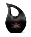 Cosmic Dragonfly Large Urn Funeral, Ashes Cremation Urn
