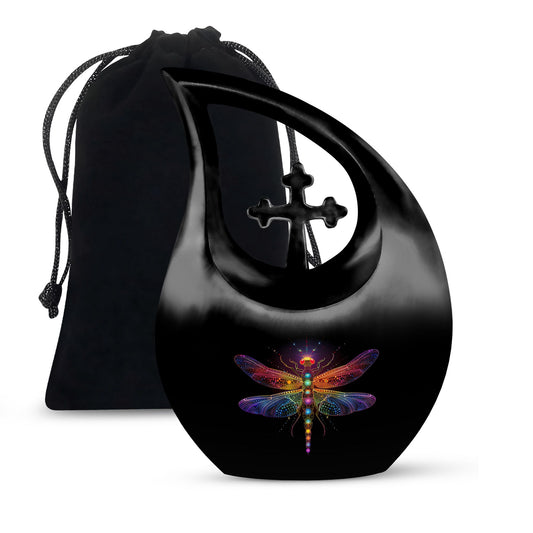 Large 10-inch Cosmic Dragonfly Urn