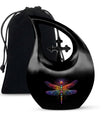 Cosmic Dragonfly Large Urn Funeral, Ashes Cremation Urn
