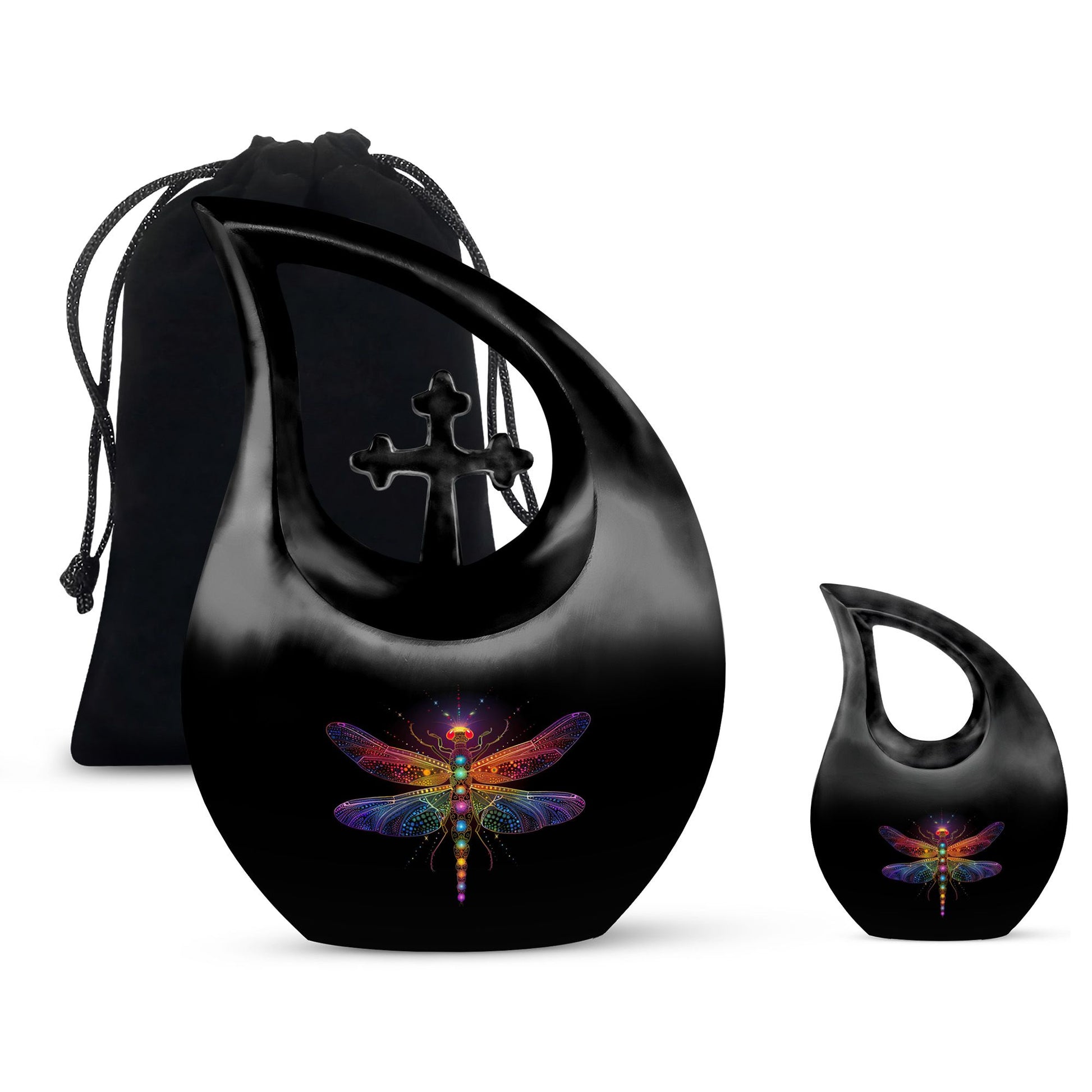 Large 10-inch Cosmic Dragonfly Urn