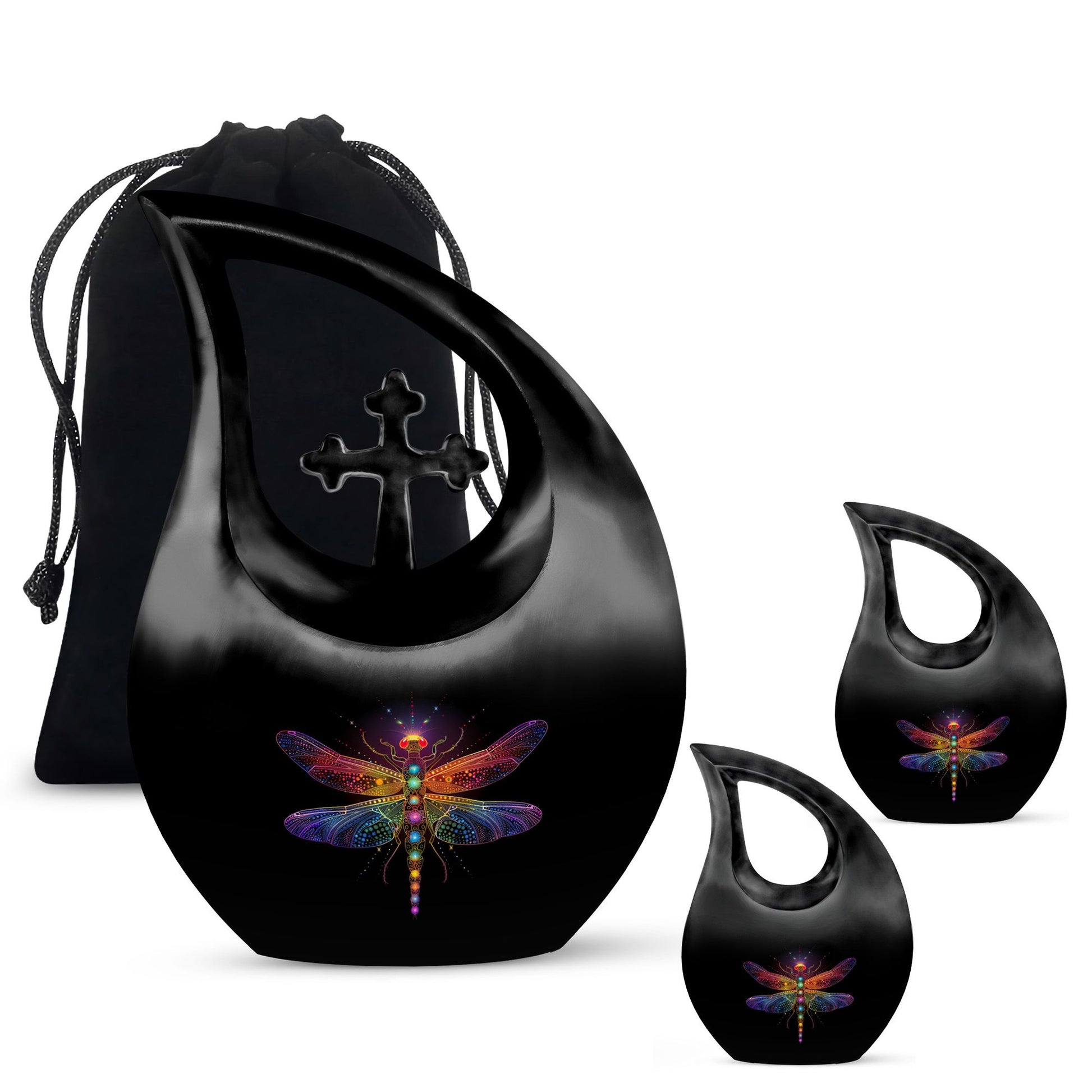 Large 10-inch Cosmic Dragonfly Urn