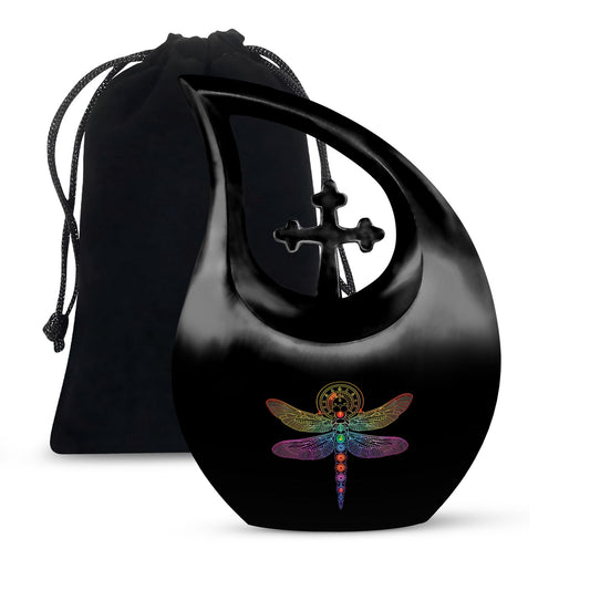 10-inch Cosmic Dragonfly Urn 