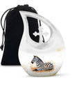 Zebra Double Urns Large Funeral, Ashes Urn For Ashes