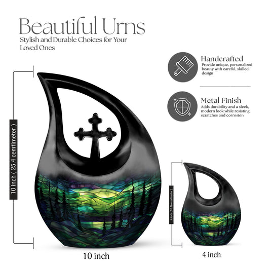 10-inch Stained Glass Urn 