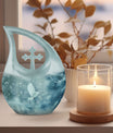 10-inch Dove Themed Cross Drop Design Cremation Urn