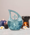 10-inch Dove Themed Cross Drop Design Cremation Urn