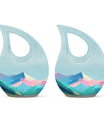 Pink Cross Drop Mountains Urn,