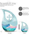 Pink Cross Drop Mountains Urn,