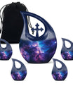 Galaxy Theme Large Urn With 4 Keepsake Urn