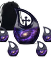 Galaxy Theme Large Urn With 4 Keepsake Urn