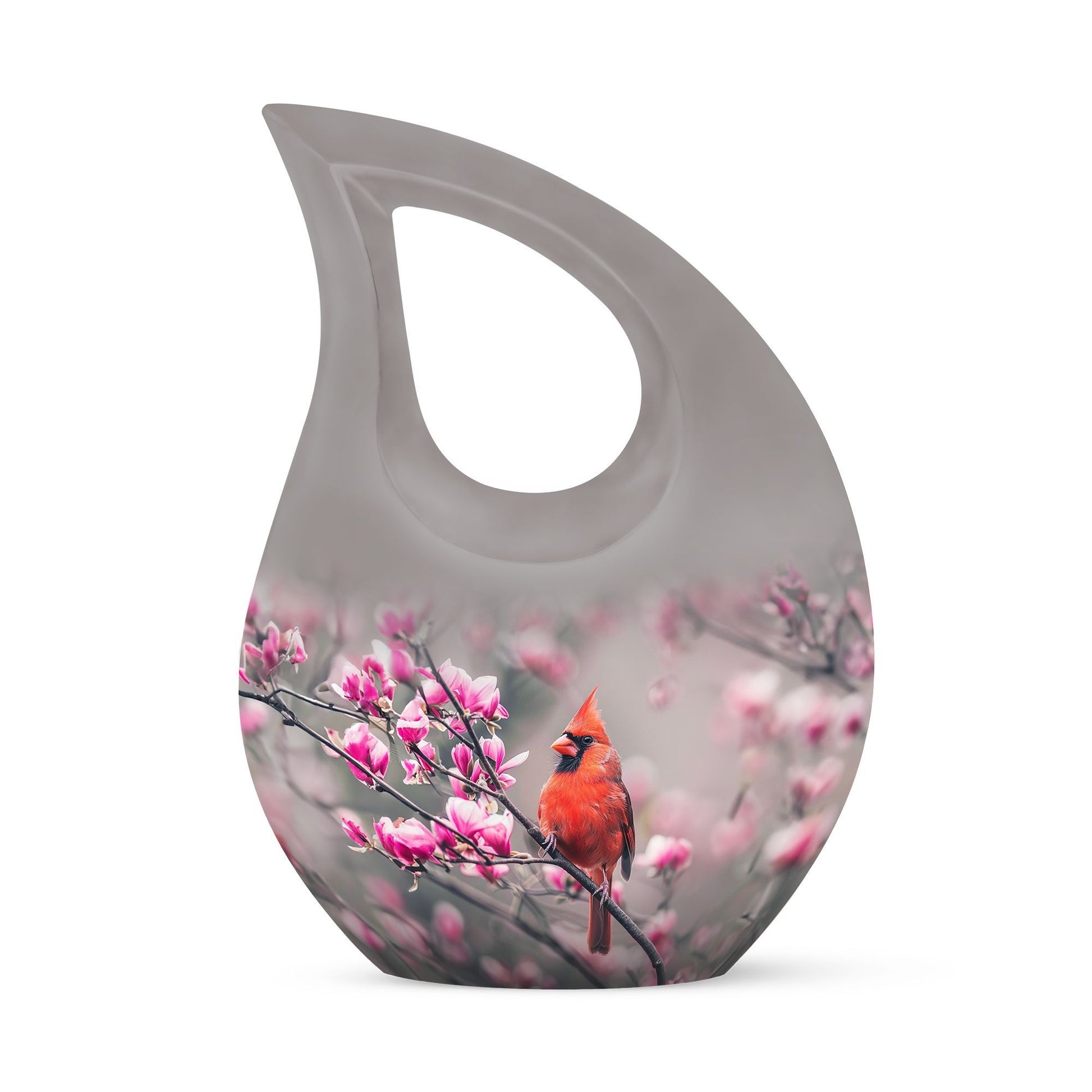 Large 10 inch Cardinal Bird urn