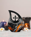 Abstract Cross Drop Urn for Ashes