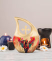 Tribe Man Urn, Cross Drop design Cremation Box