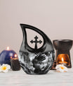 Tribe Man cross drop cremation urn