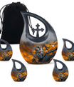 Owl Theme Large Urn With 4 Keepsake Urn