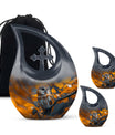 Owl Theme Large Urn With 2 Keepsake Urn