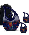 Owl Theme Large Urn With 2 Keepsake Urn