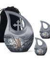 Owl Theme Large Urn With 2 Keepsake Urn