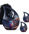Owl Theme Large Urn With 2 Keepsake Urn