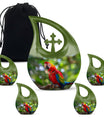Macaw Parrot-themed urn, Large 10-inch Aluminium