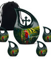 Large 10 inch Macaw Parrot Cross Drop Design Urn  