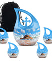 Turtle Theme Large Urn With 4 Keepsake Urn