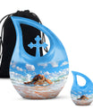 Turtle Theme Large Urn With 1 Keepsake Urn