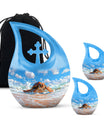 Turtle Theme Large Urn With 2 Keepsake Urn