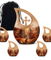 Deer Theme Large Urn With 4 Keepsake Urn
