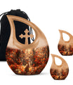 Deer Theme Large Urn With 2 Keepsake Urn