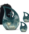 Deer Theme Large Urn With 2 Keepsake Urn