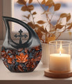 10 inch Mapple Leaf Urn, Cross Drop design