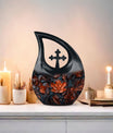 10 inch Mapple Leaf Urn, Cross Drop design