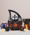 10 inch Mapple Leaf Urn, Cross Drop design
