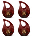 10-inch Mapple Leaf large urn with Cross Drop design for ash containment