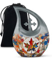 10-inch Mapple Leaf Urn, Cross Drop design