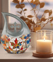 10-inch Mapple Leaf Urn, Cross Drop design