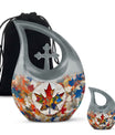 10-inch Mapple Leaf Urn, Cross Drop design
