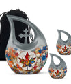 10-inch Mapple Leaf Urn, Cross Drop design