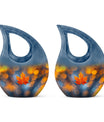 10 inch Mapple Leaf Urn, Modern Cross Drop design