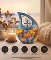 10 inch Mapple Leaf Urn, Modern Cross Drop design