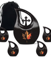 10-inch Mapple Leaf, Cross Drop Custom Mom Urn 
